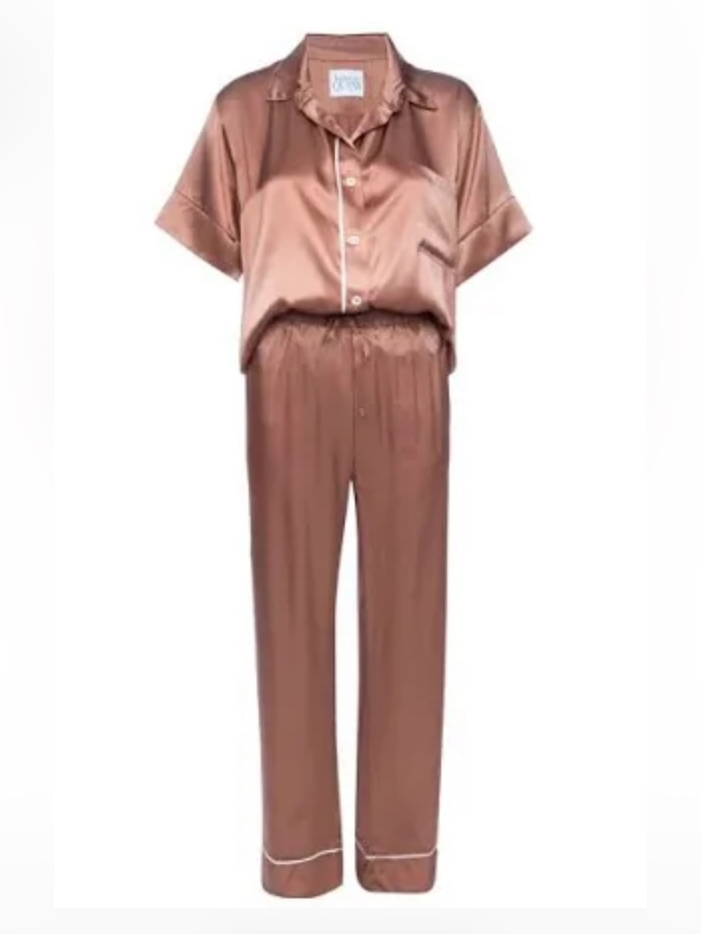 NWT Helena Quinn Silk Rose Gold Pajama Set